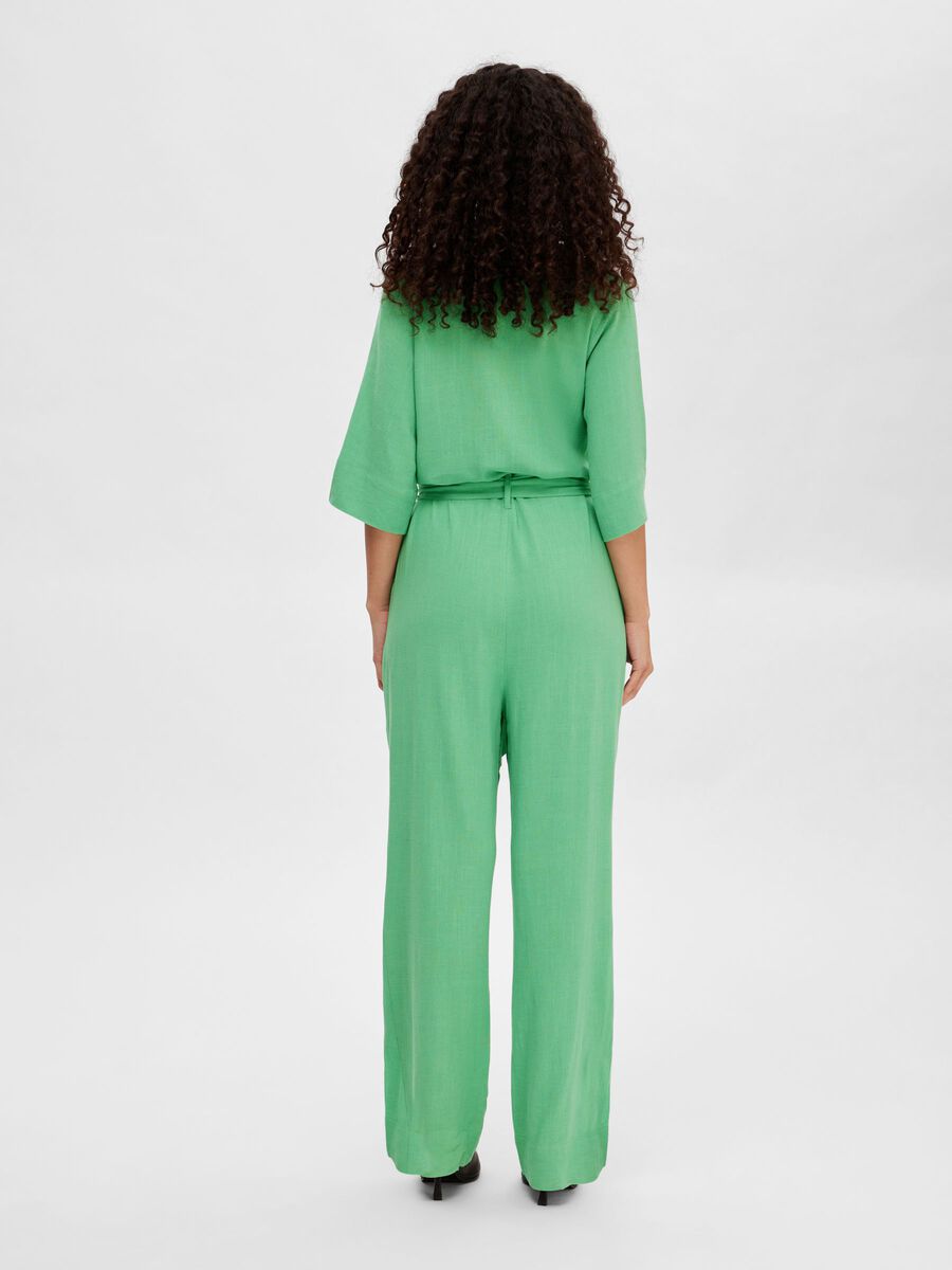 Linen-blend Jumpsuit - Selected Femme