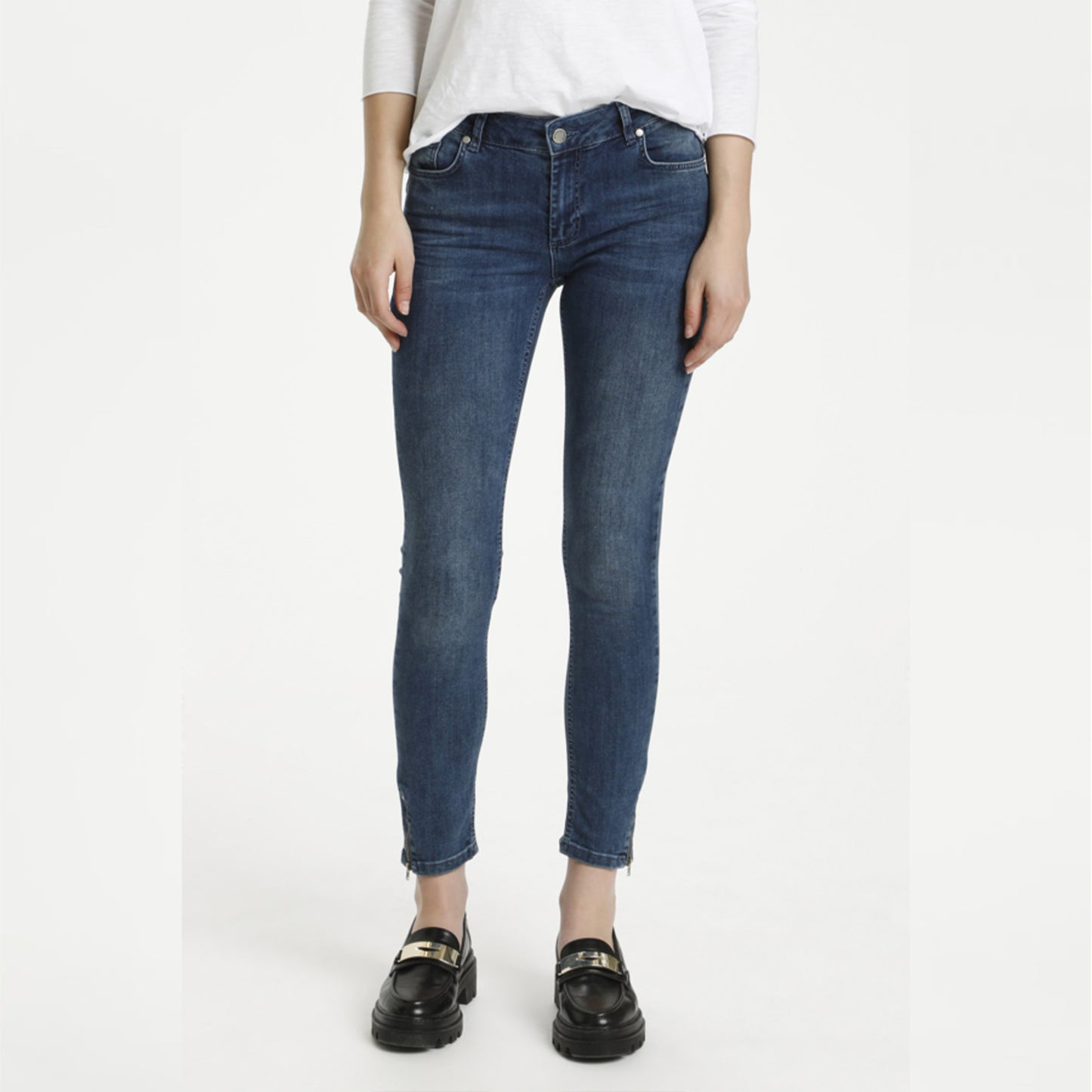 31 The Celina Zip 100 Slim Y DARK BLUE WASH