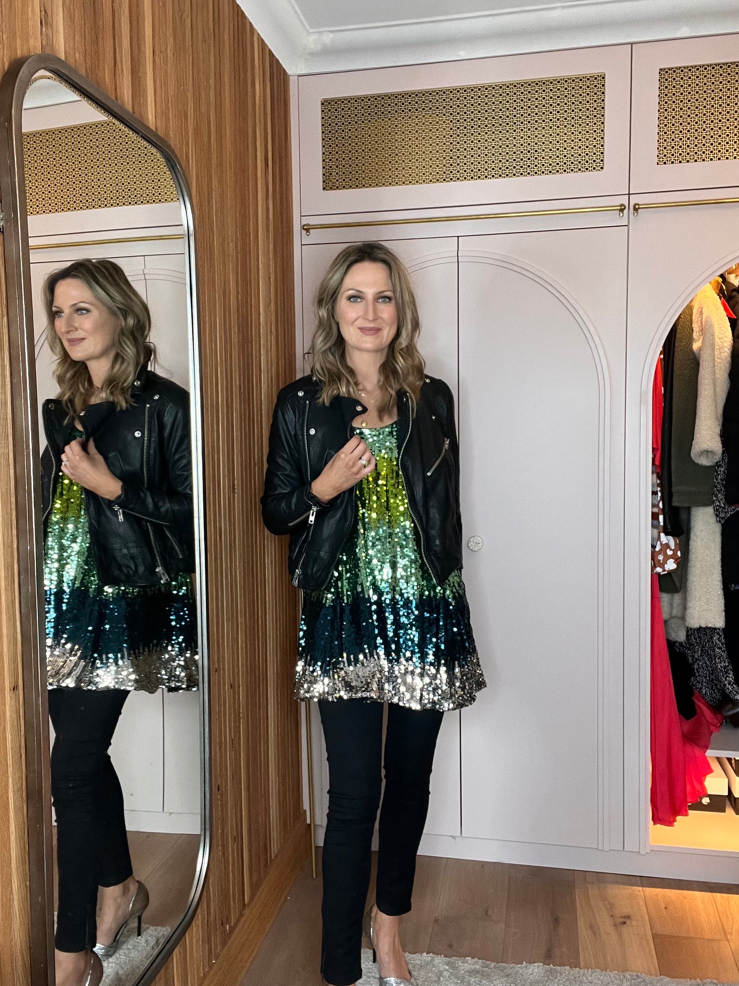 Estari Sequin Swing Dress - French Connection