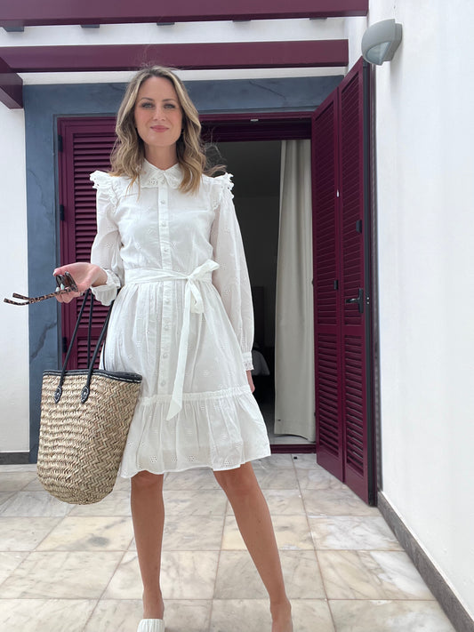 Broderie Organic Dress - Selected Femme
