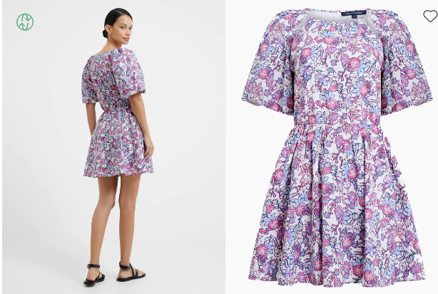 Fotini Poplin Puff Dress - French Connection