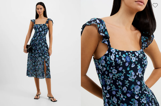 Bette Satin Burnout Dress - French Connection