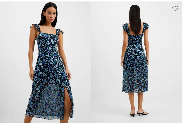 Bette Satin Burnout Dress - French Connection