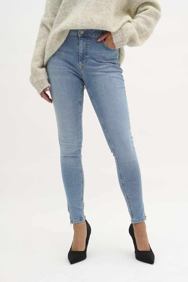 37 The Celina Zip 101 High Slim - Light Blue Wash