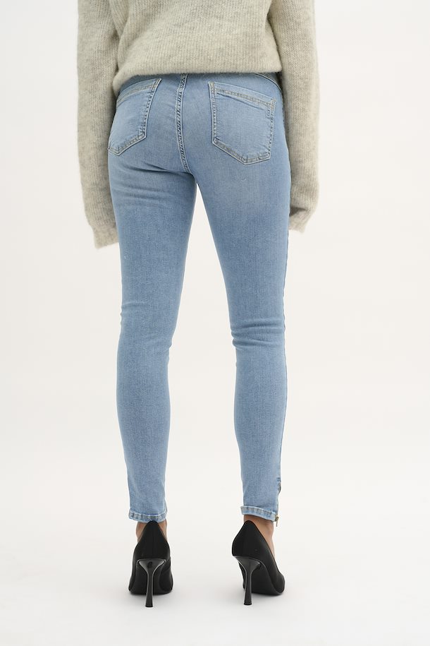 37 The Celina Zip 101 High Slim - Light Blue Wash