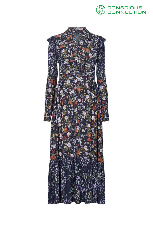 Crepe Ruffled Midi Dress - French Connection
