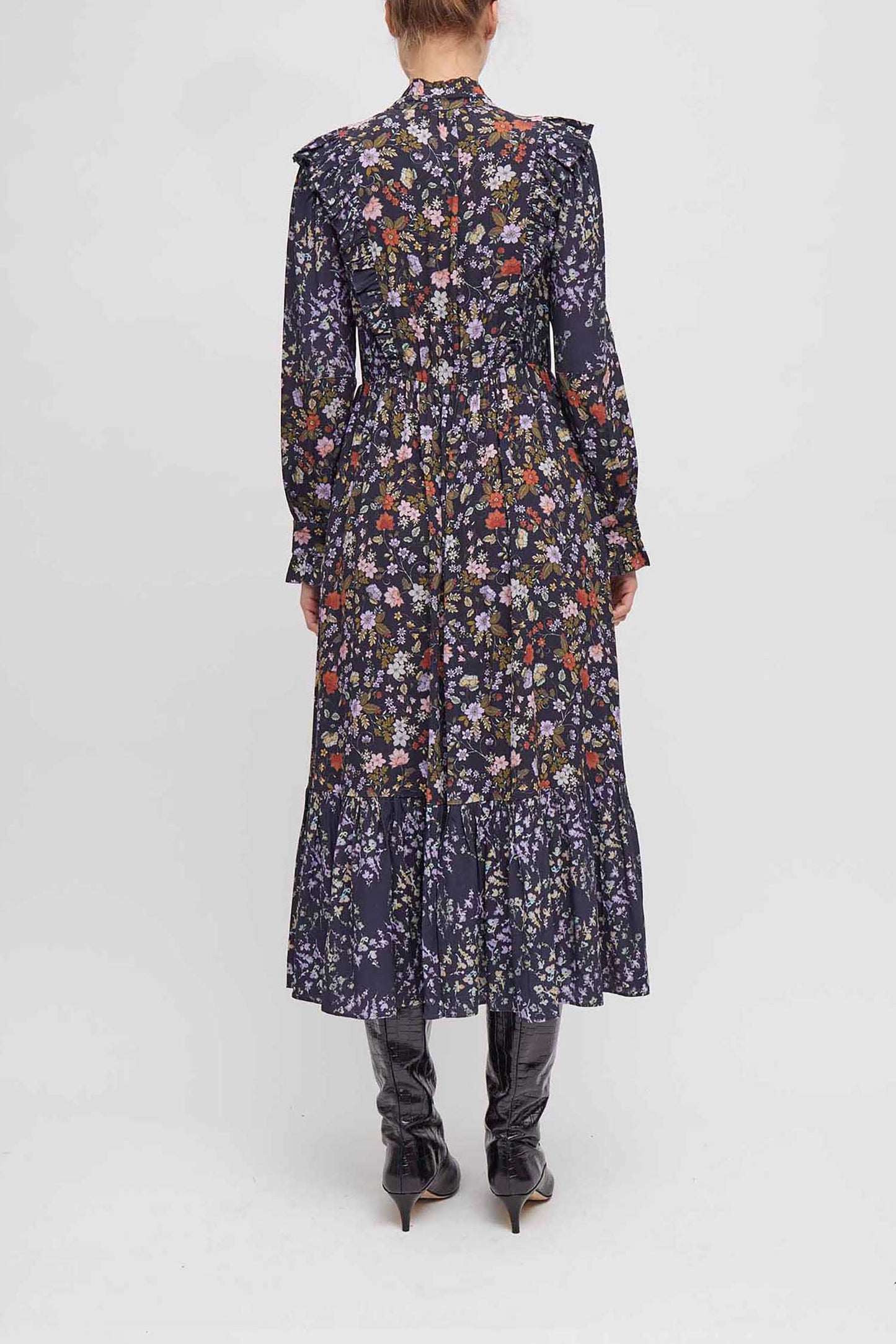 Crepe Ruffled Midi Dress - French Connection
