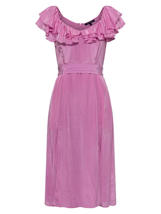 Almedina Drape Frill Neck Dress - French Connection
