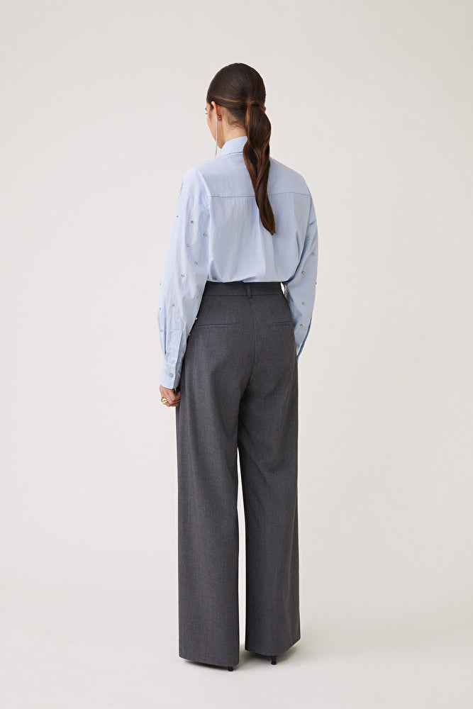 Jonas Wide Leg Flowy Trousers - Suncoo