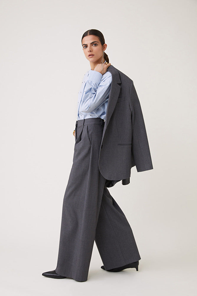 Jonas Wide Leg Flowy Trousers - Suncoo