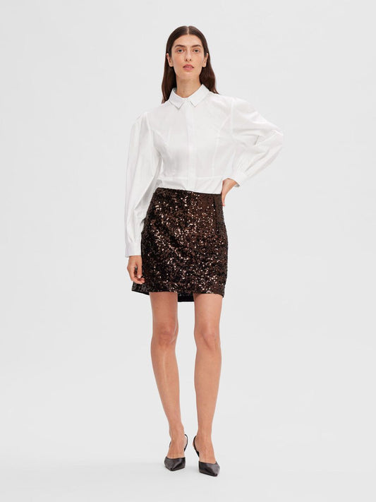 Sequin Mini Skirt - Selected Femme