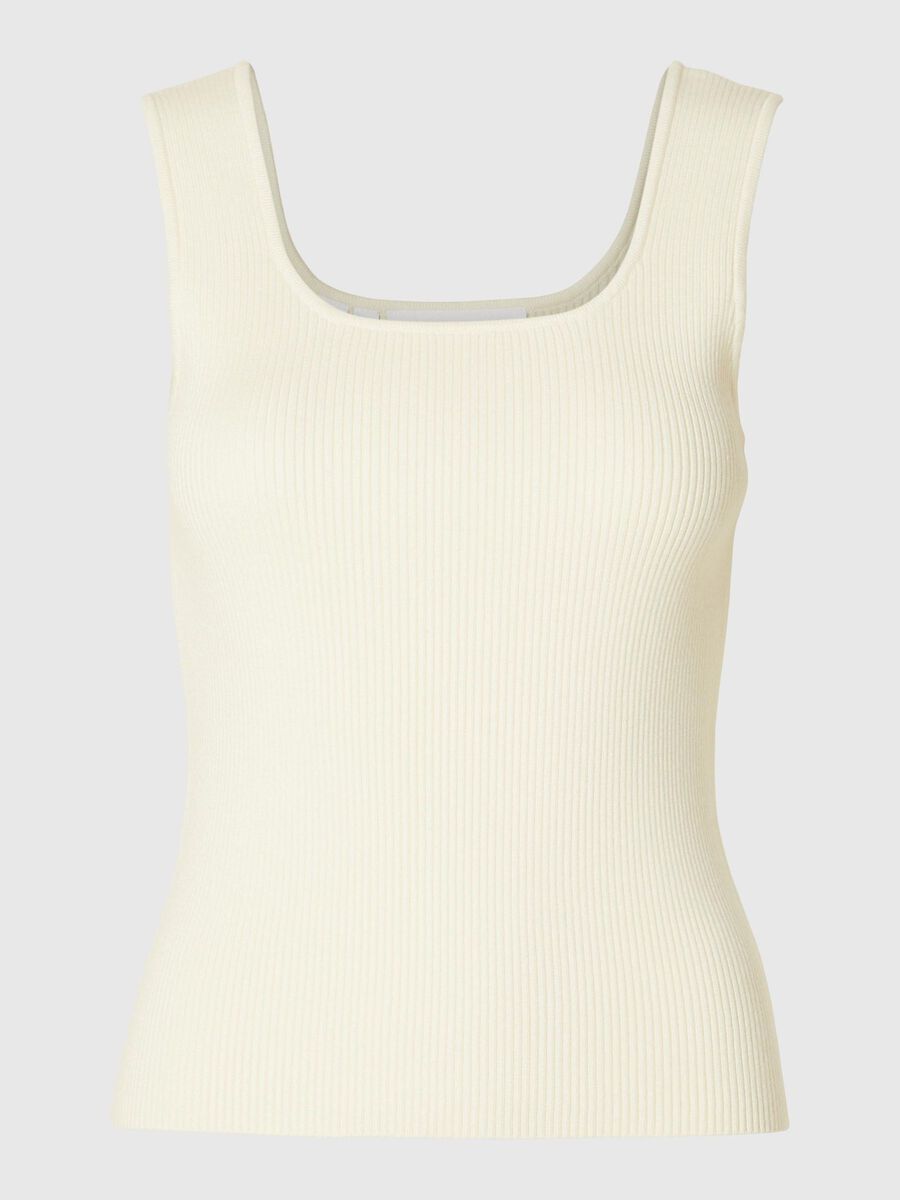 Ribbed Tank (birch) - Selected Femme