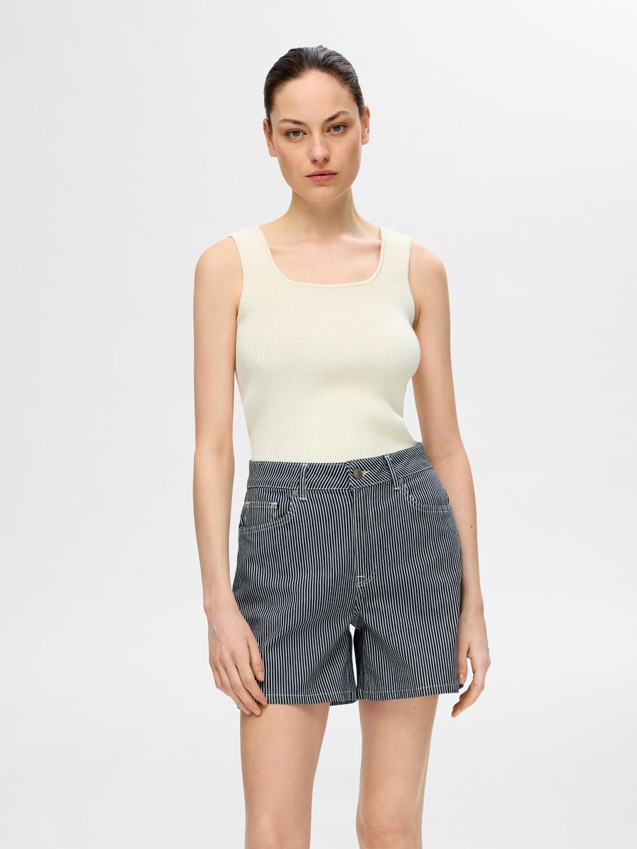 Ribbed Tank (birch) - Selected Femme