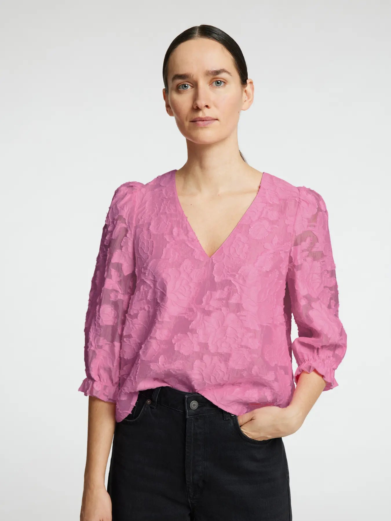 Cathi Sadie 3/4 Top - Selected Femme