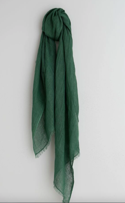 Linen Scarf - Indi & Cold (Green)