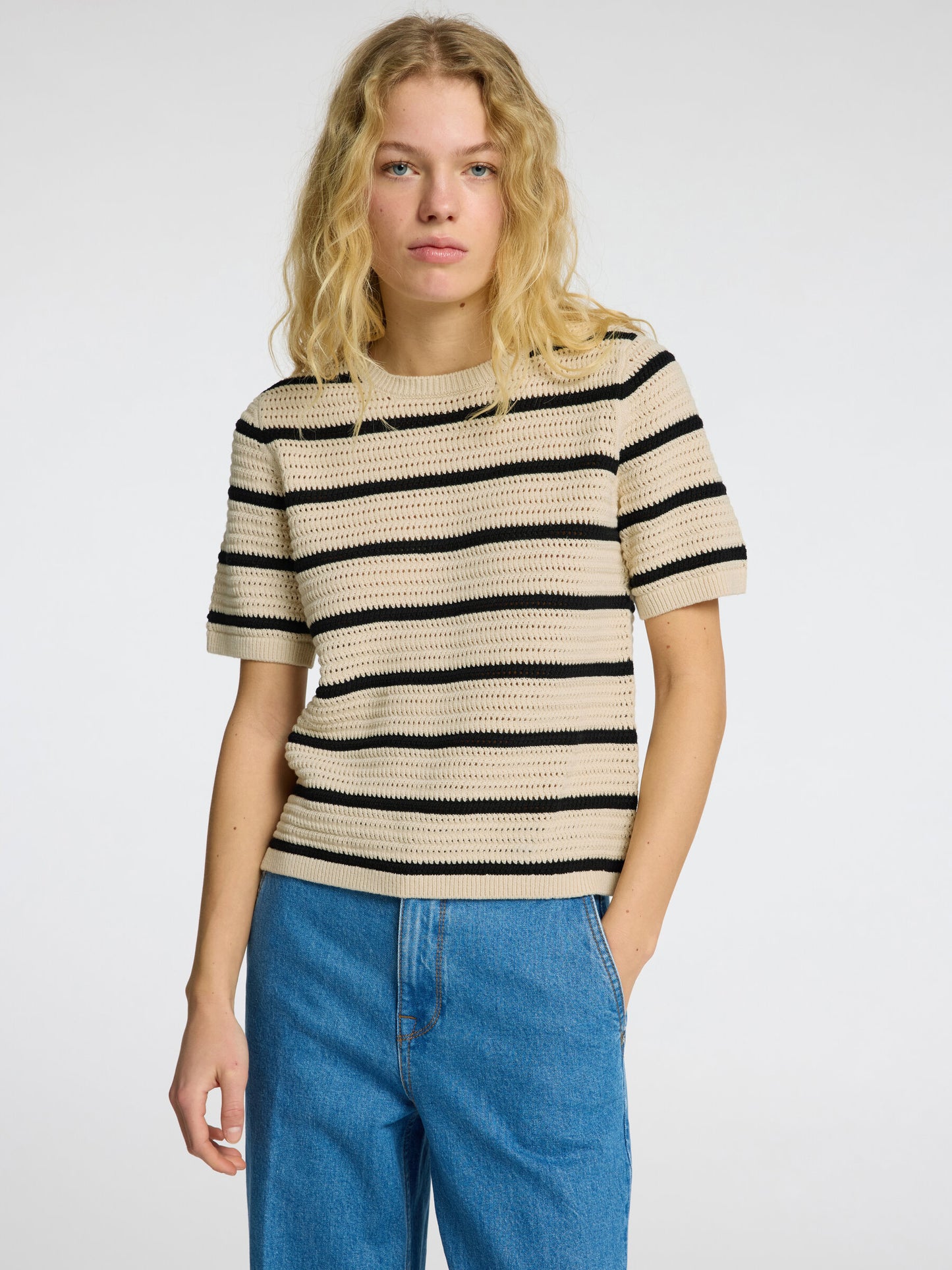 100% cotton knitted top (VINNA) - Selected Femme