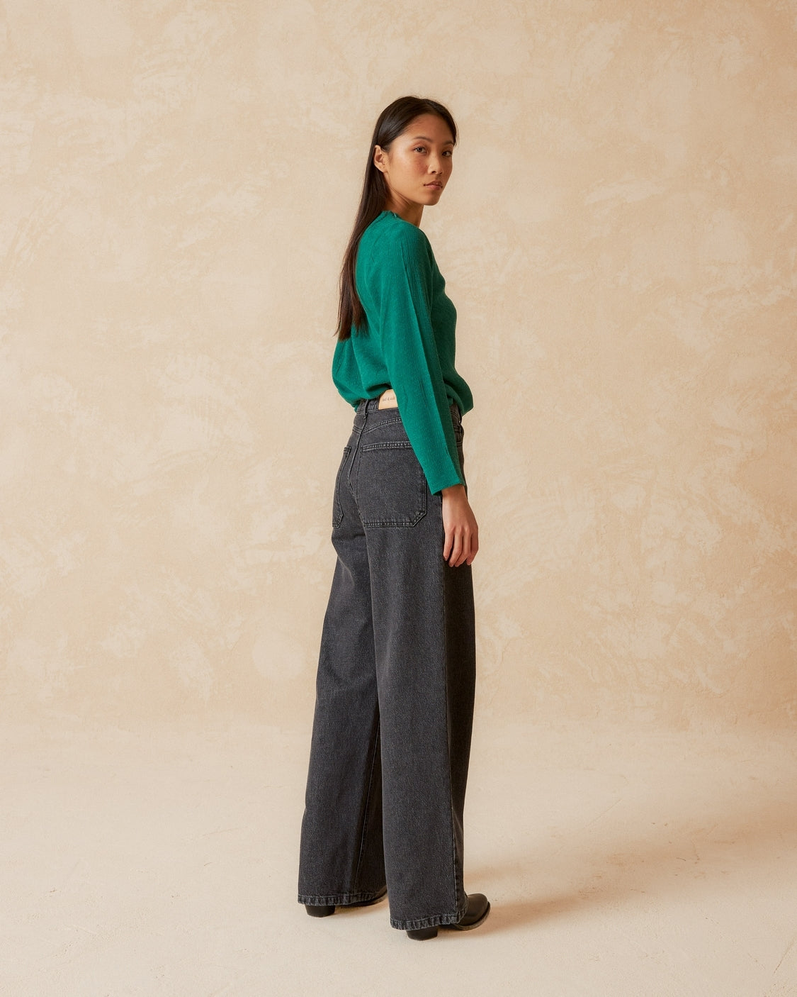 WIDE LEG DENIM PANTS - INDI&COLD