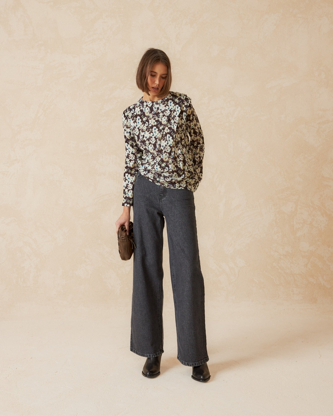 WIDE LEG DENIM PANTS - INDI&COLD