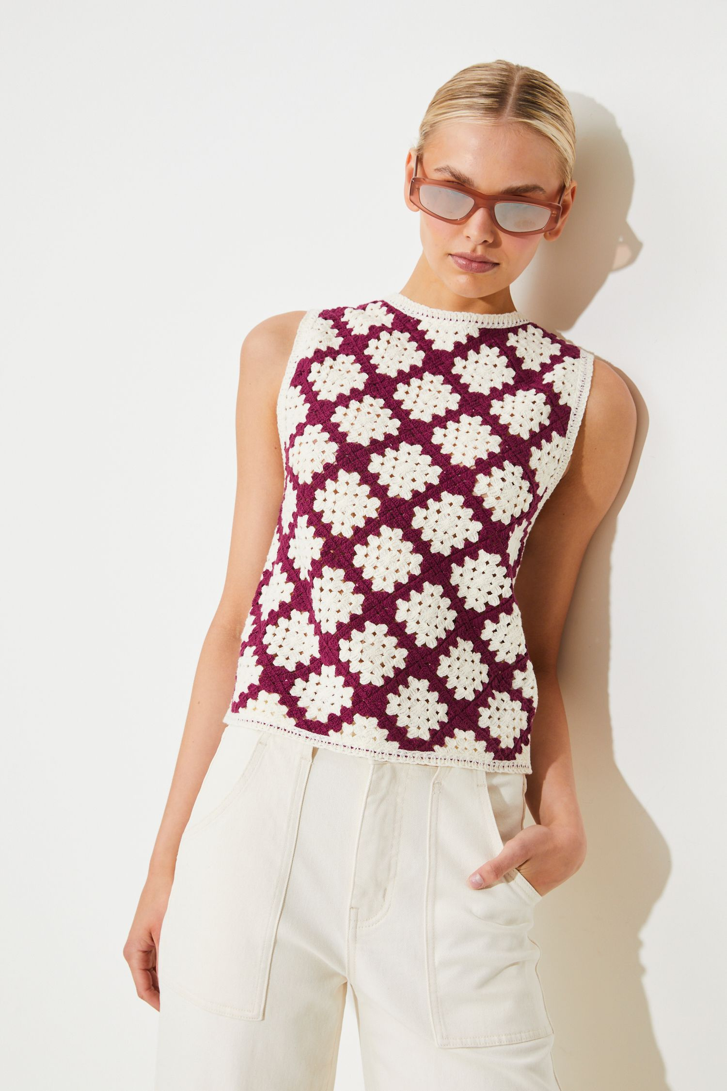 Perida Crochet Top - Suncoo