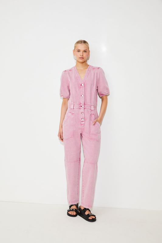 Talian Denim Jumpsuit - Suncoo