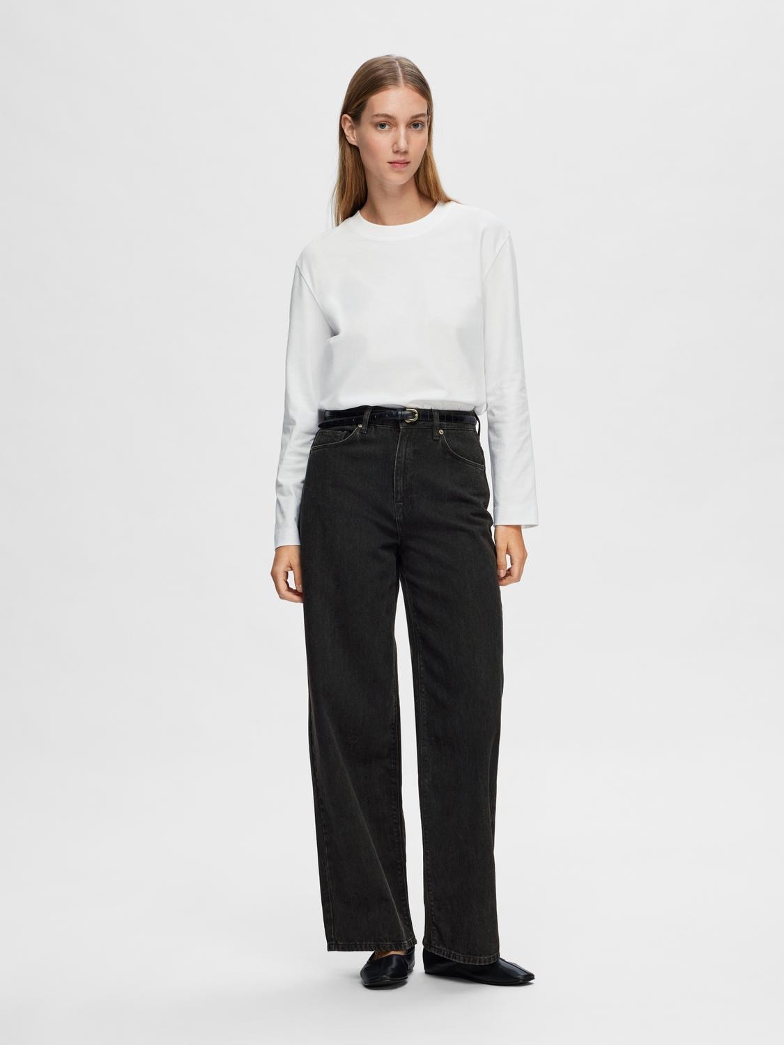 ESSENTIAL LS BOXY TEE - SELECTED FEMME