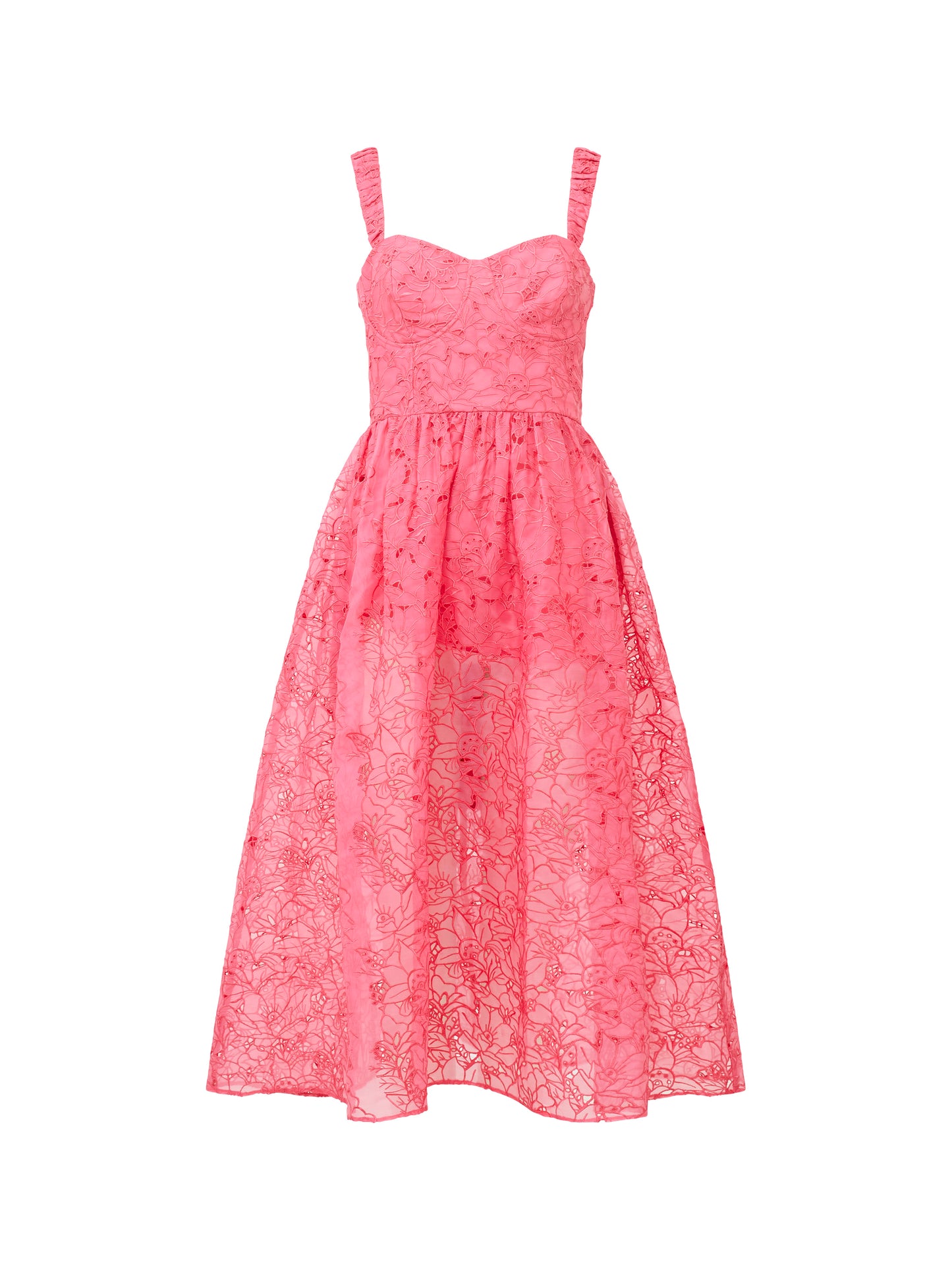 Embroidered Lace Strappy Dress - French Connection