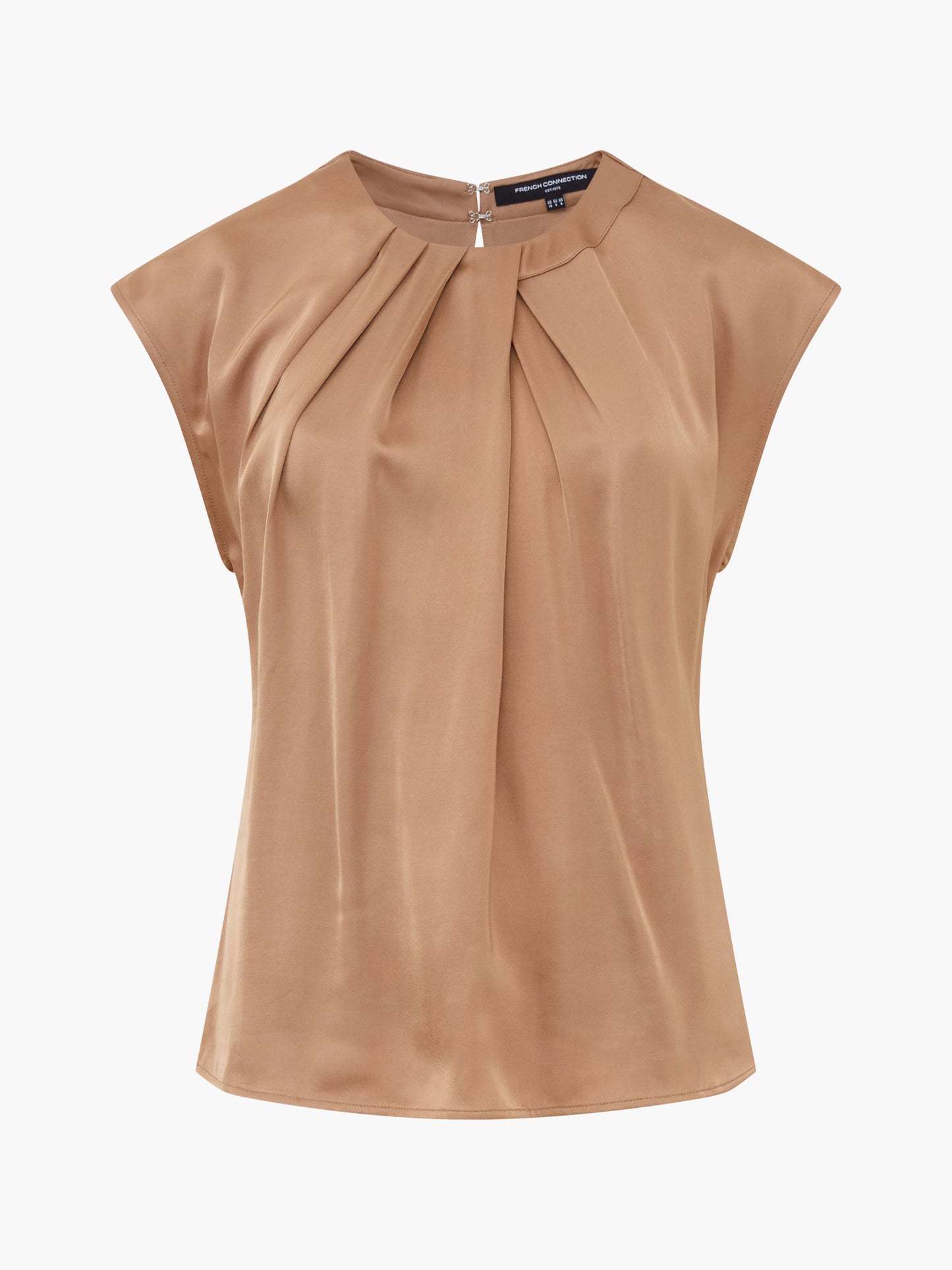 Ennis Satin Neck Detail Blouse - French Connection