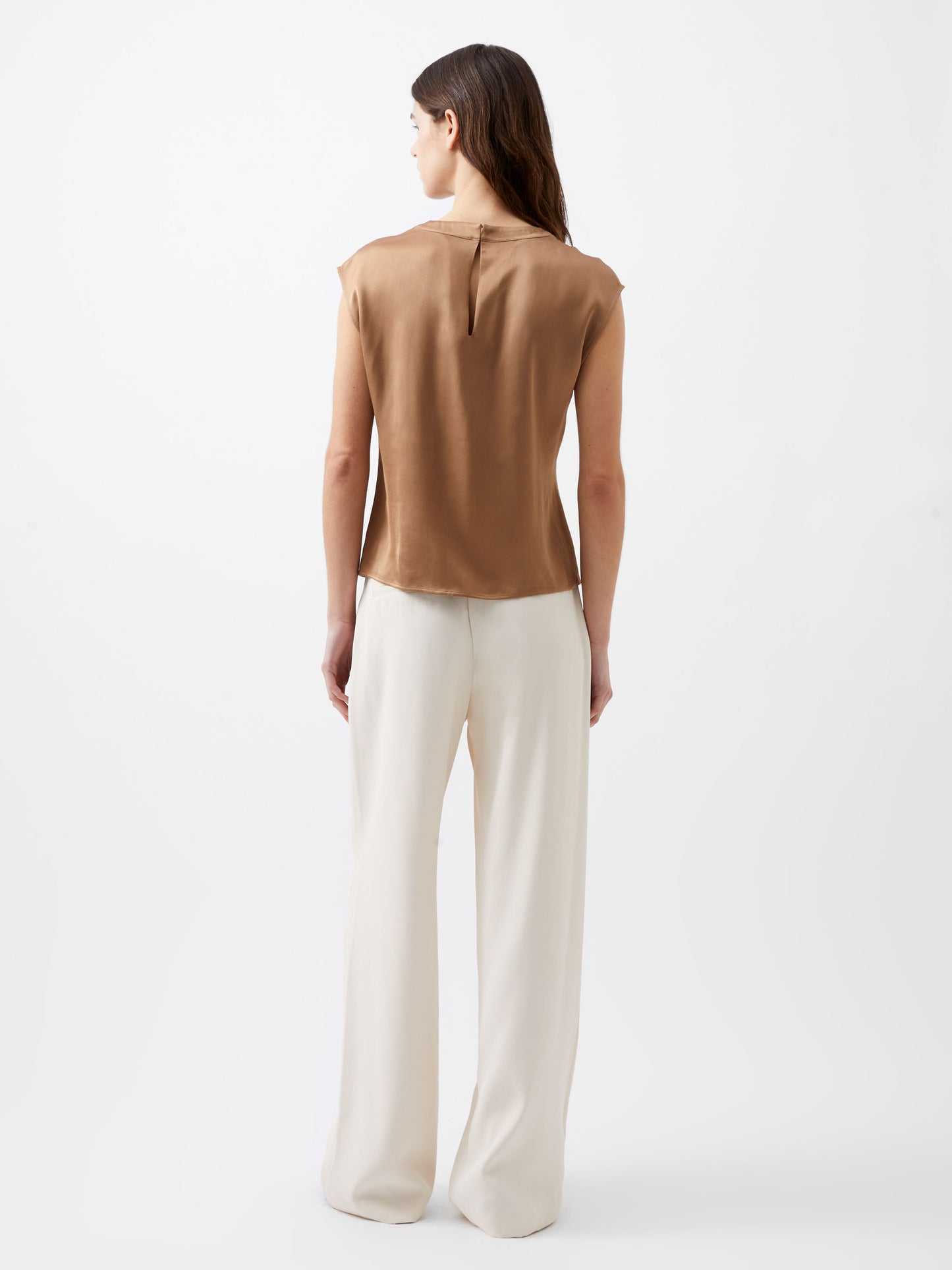 Ennis Satin Neck Detail Blouse - French Connection