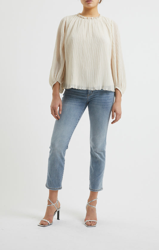 Callie Lurex Pleated Top - French Connection