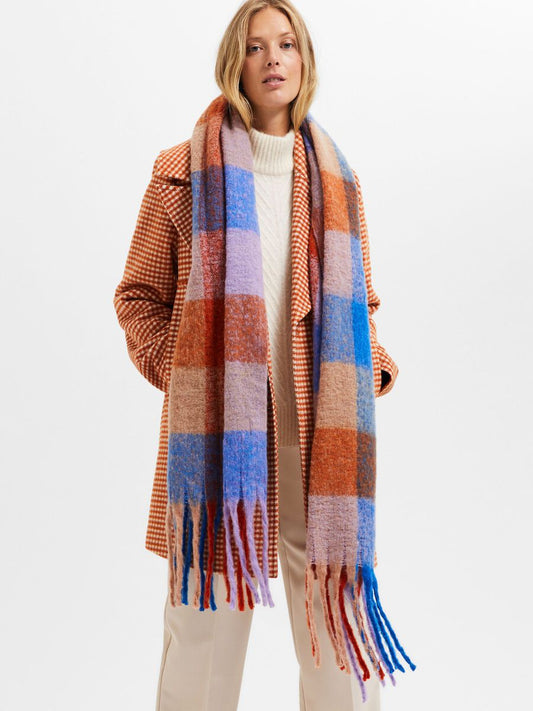 Checked Scarf - Selected Femme