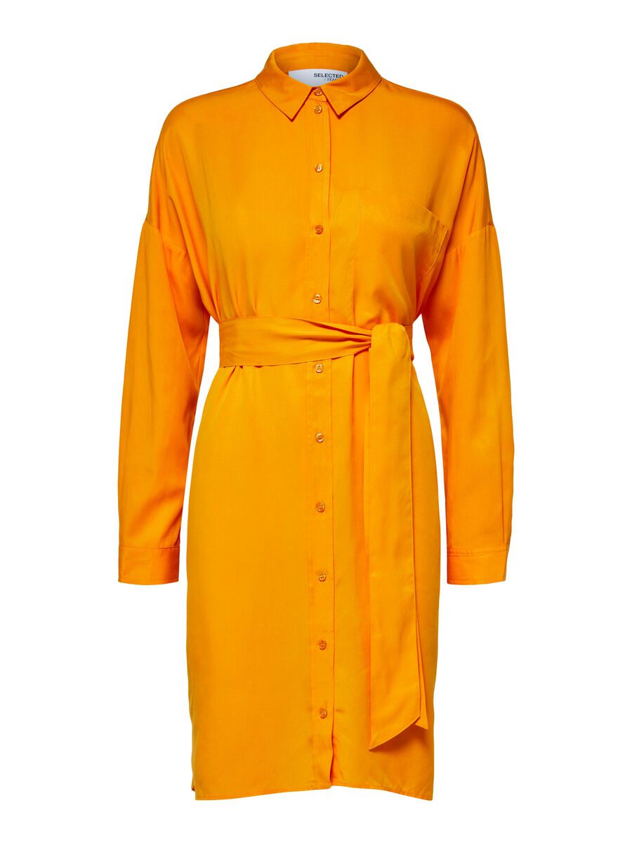 Orange Shirt Dress - Selected Femme