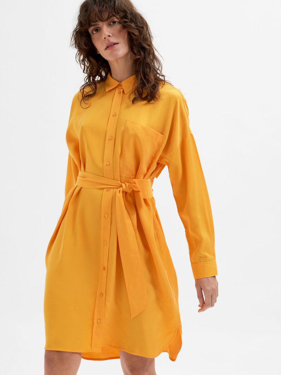 Selected femme cheap orange dress