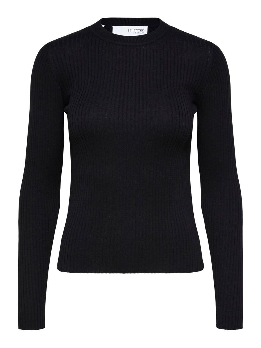RIBBED KNITTED JUMPER