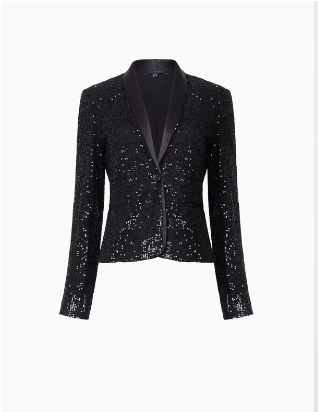 Alvindava Sequin Suit Jacket French Connection