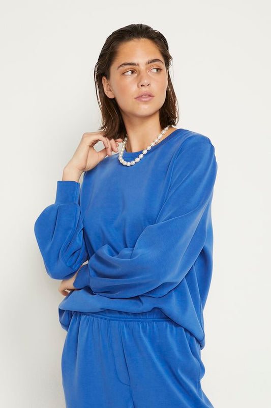THE SWEAT BLOUSE - BLUE