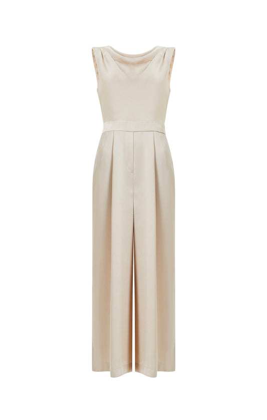 Harlow Satin Sleeveless Jumpsuit - French Connection